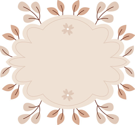 Autumn Floral Wedding Design Badgeのイラスト素材