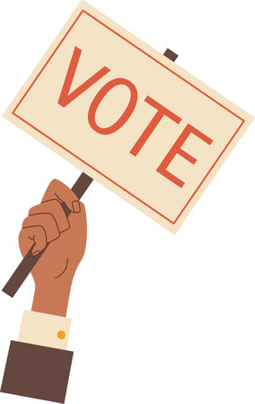 Hand With Vote Sign