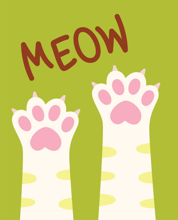 Cat Paws Background Posterのイラスト素材
