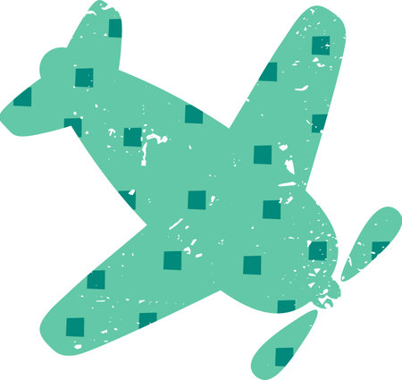Plane With Grunge Pattern