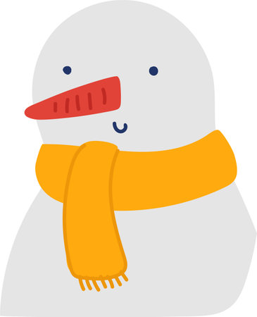 Snowman With Scarfのイラスト素材