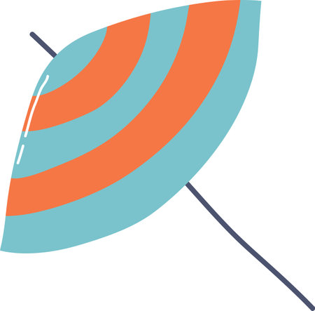 Handdrawn Beach Umbrellaのイラスト素材