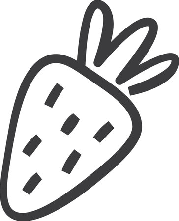 Doodle Strawberry Berryのイラスト素材