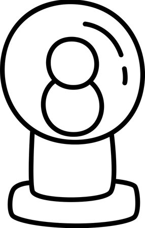 Lined Snow Globeのイラスト素材