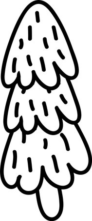 Fir Tree Doodleのイラスト素材