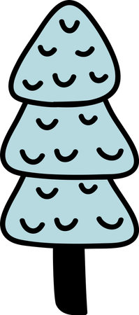 Fir Tree Doodleのイラスト素材