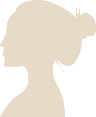 Side Profile Woman Portrait Silhouetteのイラスト素材
