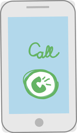 Smatphone Receiving Callのイラスト素材
