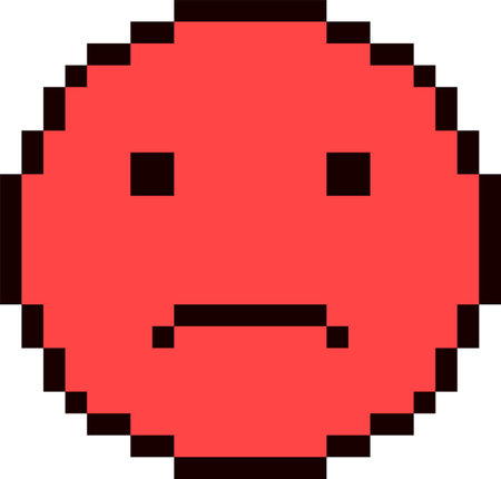 Pixel Art Sad Emoji