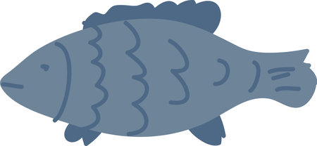 Handdarawn Fish Seafoodのイラスト素材