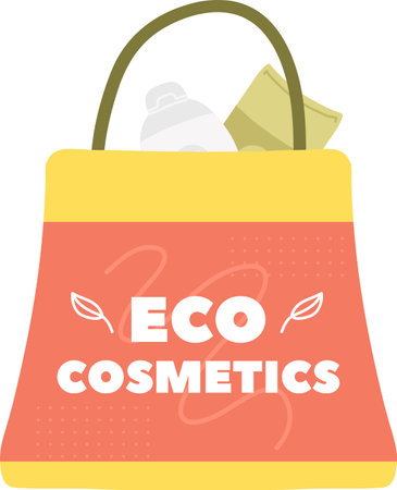 Eco Cosmetics Bagのイラスト素材