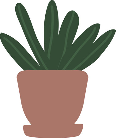 Home Plant In Potのイラスト素材
