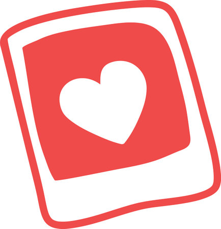 Hand Drawn Tag With Heartのイラスト素材