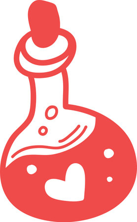 Hand Drawn Love Elixir Jarのイラスト素材