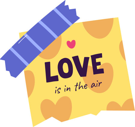 Love Is In The Air Paper Noteのイラスト素材