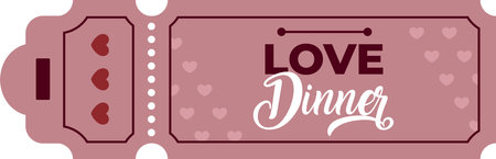 Love Dinner Valentines Couponのイラスト素材