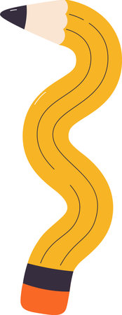 Twisted Flexible Pencilのイラスト素材