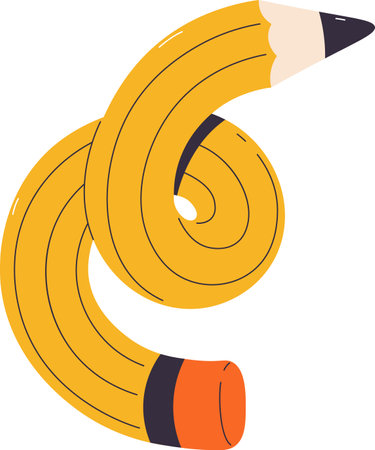 Twisted Flexible Pencilのイラスト素材