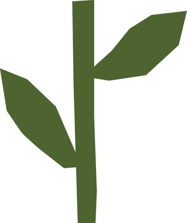 Leaves Branch Paper Cut Shapeのイラスト素材