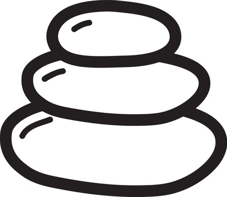 Doodle Hand Drawn Stacked Stonesのイラスト素材
