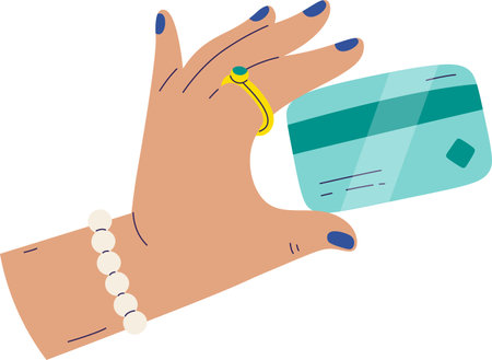 Hand Drawn Hand Holding Cardのイラスト素材