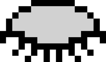 Pixels Y2K Octopus Stickerのイラスト素材