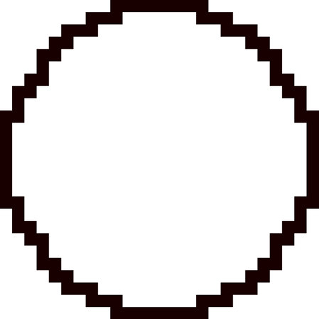 Pixels Y2K Circle Stickerのイラスト素材