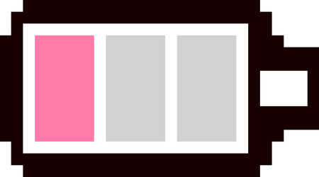 Pixels Y2K Low Battery Stickerのイラスト素材