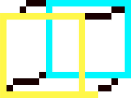 Pixels Y2K Cube Stickerのイラスト素材