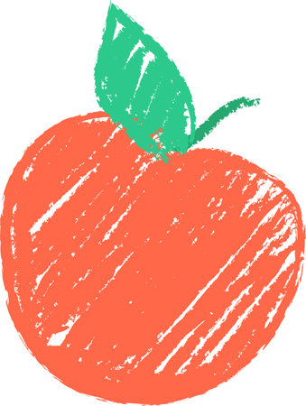 Apple Crayon Pencil Artのイラスト素材
