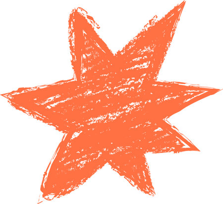 Scribble Crayon Starのイラスト素材