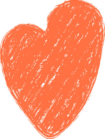 Scribble Crayon Heartのイラスト素材