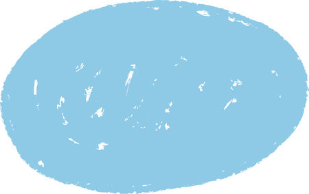 Oval Shape Crayon Hand Drawnのイラスト素材