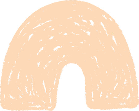Hand Drawn Crayon Arch Shapeのイラスト素材