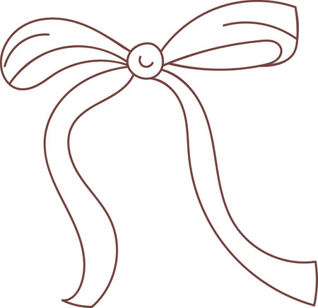 Vintage Line Bowのイラスト素材