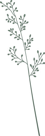 Handdrawn Floral Branchのイラスト素材