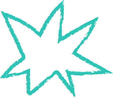 Childish Scribble Starのイラスト素材