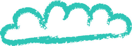 Childish Scribble Cloudのイラスト素材