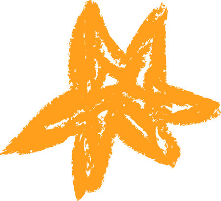 Childish Scribble Starのイラスト素材