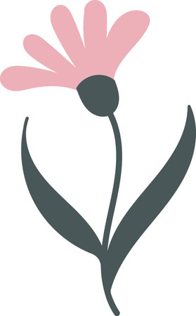 Handdrawn Abstract Wildflowerのイラスト素材