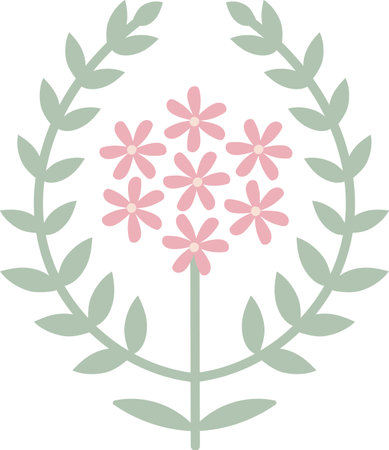 Handdrawn Abstract Wildflowerのイラスト素材