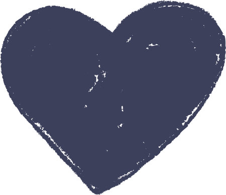 Hand Drawn Crayon Heartのイラスト素材