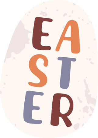 Easter Egg With Letteringのイラスト素材
