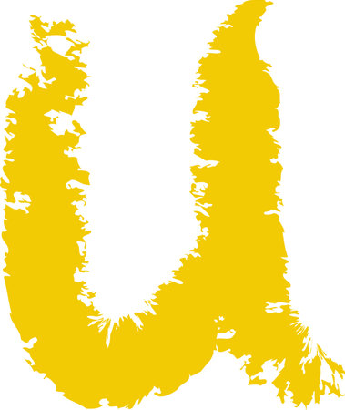 U Letter Hand Drawn Crayon Alphabetのイラスト素材