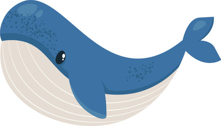 Whale Cartoon Characterのイラスト素材