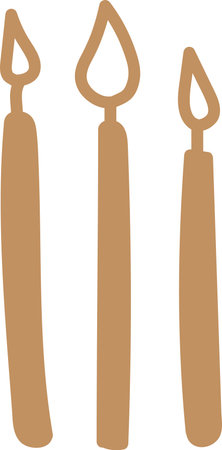 Hand Drawn Candlesのイラスト素材