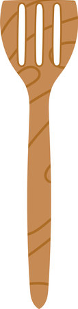 Simple Wooden Spatula for Everyday Kitchen Useのイラスト素材