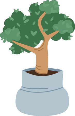 Bonsai Tree In Potのイラスト素材