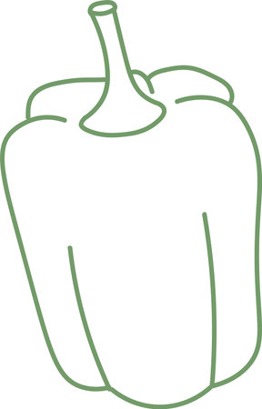 Doodle Bell Pepperのイラスト素材