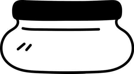 Minimalist Jar Line Artのイラスト素材